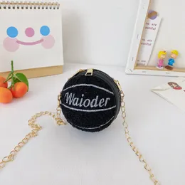 Ball Purse Korea Shoulder Bag: Round Handbag Korean Style for Children,  Cute Ball Design, Personality Hand-Splicing, Lightweight for Daily Use