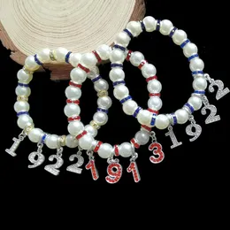 Beaded, Strands Sorority Greek Number 1922 1920 1913DIY Charm Stretch Bracelet Jewelry Accessories