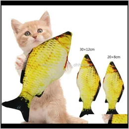 Creative 3D Fish Shaped Dog Mint Gift Filling Pillow Supplies Diy Plush Colorful Bell Ball Jragw Toys 6Xsbw