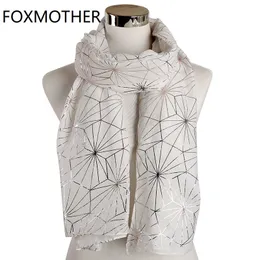 FOXMOTHER Winter Black White Web Plaid Foil Gold Hijab Glitter Shawl Metallic Wrap Echarpe Pashmina Scarf Ladies 2021