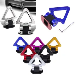 Auto Decorative Tow Hook Towing Barrs Trailer Ganci Adesivo Triangle Racing Ring Towed Bar Attrezzo per la mano per il veicolo universale