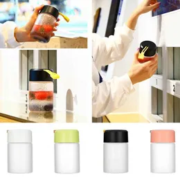Smooth Cup Rim Sport Supplies Cylinder-shaped Good Sealing Glass Water Bottle for Cycling Y0915