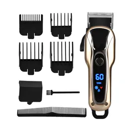 Haarschneider, LCD, professioneller Herren-Friseur-Bartschneider, elektrische wiederaufladbare Schneidemaschine, kabelloser Haarschnitt für Erwachsene und Kinder