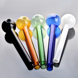 Espessura Pyrex Portable Glass Queimador De Vidro Tubos De Fumar Tubos 3.9 polegadas Petróleo De Vidro Colorido Prego Queima de Jumbo Tubulações Rosa Azul Verde Clear Tabaco Hookah Shisha Ferramentas