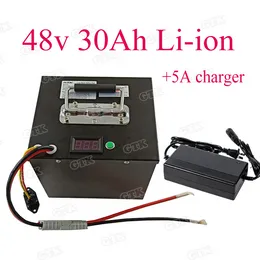 48V 30ah lithium Li-ion battery pack with BMS for 2000w 1500w motorcycles scooter motor electric bike electric dirt bike+charger