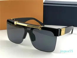 Mode Solglasögon Kvadratisk Halvram Flip Toppkvalitet Avantgarde Style Outdoor Glasses With Case Superior Quality