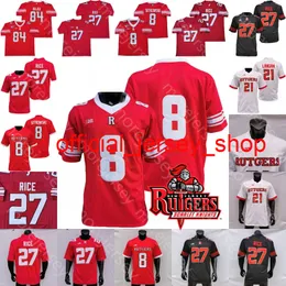 NCAA College 911 Special Rutgers Scarlet Knights Football Jersey Ray Rice Pacheco Max Melton Vedral Cruickshank Jamier Wright-Collins