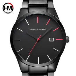 Quartz Creative Vogue RedBlack Stainless Steel Band Business Men Top Brand Luxury Klockor De Luxo Vattentät Drop 210527