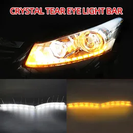 1 SET FLEXIBLE LED Strip DRL DAYTIME RUNNING LJUS Vattentät sekventiell flödesstrålkastare Switchback Runner Corner Turn Signal