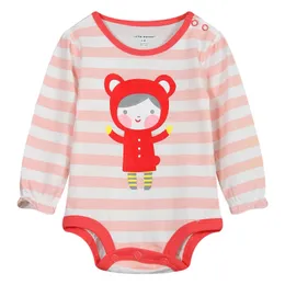 かわいい赤ちゃんガールズ服ボディスーツ生まれたばかりの服の袖Bebe Roupas Little Maven Jumpsuit Baby Pajamas全体タイツ210413