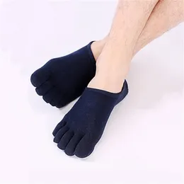5 Pairs/lot Summer Men Five Finger Socks Cotton Fashion Toe Invisible Nonslip Ankle Breathable Anti-skid Boat Women 210727