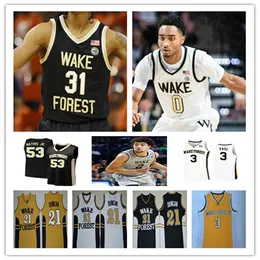 Wake Forest Demon Deacons WF Basketball Jersey Paul Duncan Alondes Williams Jake LaRavia Daivien Williamson Isaiah Mucius Walton Damari Monsanto Khadim Sy 4XL