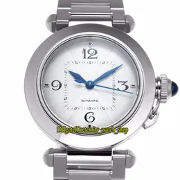 BVF Lady Watch PA0013 JAPAN MIYOTA 9039修正1847MCオートマチック35mmホワイトダイヤルサファイアクイックスイッチSSステンレスブレスレットエタニティスーパーバージョンレディースウォッチ