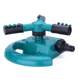 Attrezzature per irrigazione Irrigatori da giardino a 360 gradi Spruzzatore d'acqua rotante a tre bracci Forniture per sistemi di ugelli rotanti per prato automatico