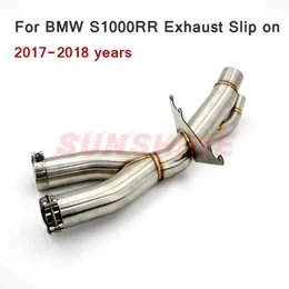 Motorcycle Exhaust System For S1000RR 2021 Mid Pipe Motorcross Slip On Remove Catalyst Stainless Steel Connect Link S1000 RR