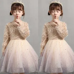 2020 New Arrival Girls Fashion Dress Princess Party Evening Dress Tutu 3-12 Y Shiny Sequin Children's Wear For Girls INS Style Q0716