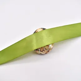25mm Silk Satin Green Satin Ribbon 1 Inch Roll For Handmade Crafts