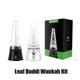 Аутентичные листья Buddi Wuakah Kit Dab Bear Wax концентрат испарителя контроля температуры 3200 мАч аккумуляторная коробка мод Устройства комплекты Vape Eniail со светодиодом