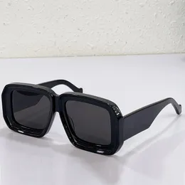 Okulary przeciwsłoneczne czarne okulary przeciwsłoneczne lw40064U męskie kwadrat Square Concave-convex stereoskopowy rama moda