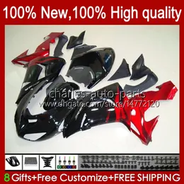 OEM Bodywork For KAWASAKI NINJA ZX1000 ZX-10R ZX1000CC 06-07 Moto Body glossy red flames 14No.10 ZX 10R 10 R 1000 CC 1000CC 2006 2007 ZX10R 06 07 ZX1000C 2006-2007 Fairings