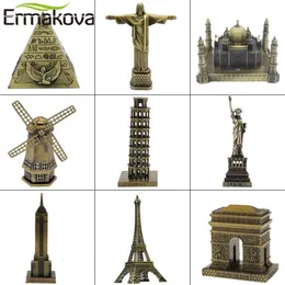 Ermakova Metal Architektura Figurka Światowy Znani Landmark Budynek Pamiątki Statua Home Office Desktop Dekoracje Boże Narodzenie Prezent 211122