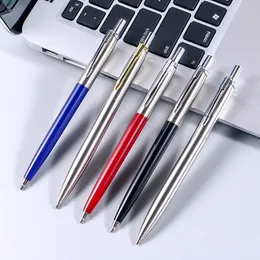 Classic Design Metal Ballpoint Pennor Kommersiell Pen Luxury Portable Rotating Automatisk Utsökt Studentlärare Skrivande Tool Present DH9867