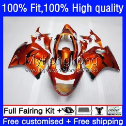 Orange Svart Injektionsform Fairings för Honda Blackbird CBR 1100XX 1100 XX 96-07 35NO.2 CBR1100XX 96 97 98 99 00 01 CBR1100 XX 2002 2003 2004 2005 2006 2007 OEM Bodys