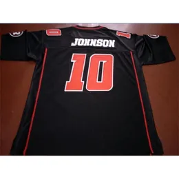 Özel 009 Gençlik Kadın Vintage Ottawa RedBlacks # 10 Kierrie Johnson Futbol Forması Boyutu S-5XL veya Özel Herhangi bir isim veya numara forma