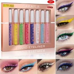 CAKAILA wasserdichte dauerhafte flüssige Eyeliner-Creme 8 Stück/Set 0,08 Unzen*8 drei Farben Stiloption Augen-Make-up-Set 100 Sätze/Los DHL