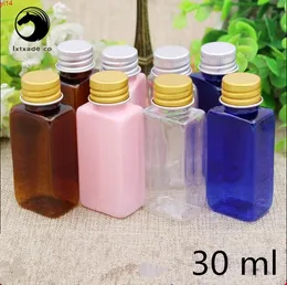 50 Stück 30 ml Mini-Kunststoff, quadratisch, leer, nachfüllbar, Parfümflasche, neuer Stil, kosmetische Wasseremulsionsbehälter, Packung mit guter Menge