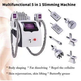 6 IN 1 Cryolipolysis Fat Freezing Slimming Machine Vacuum Strong Suction Cryotherapy Freeze Cavitation RF Lipolaser Slim Equipment