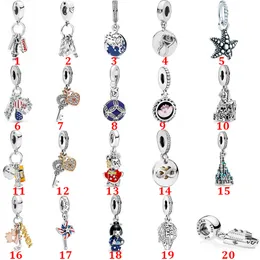 Womens 925 Sterling Prata Rotating Windmill Boat Love Key Style String Pingente DIY Grânulos Fit Pandora Pulseira Estilo Europeu Qualidade superior com caixa original