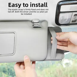 Organizer Per Visiera Parasole Per Auto Interni Auto Accessori In Pelle Tasca Portaoggetti Custodia Per Telefono Scheda Chiave Licenza Nera 63070185