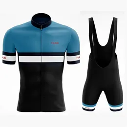 HUUB Abbigliamento estivo da bicicletta Camicia a maniche corte da uomo traspirante Pantaloncini con bretelle da bici 19D Gel Pad Set di maglie da ciclismo Abbigliamento da uomo