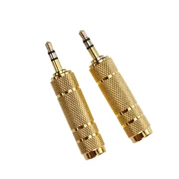 Gold 3,5 mm Stecker auf 6,35 mm Buchse Kopfhörerverstärker Audio-Adapter Mikrofon AUX-Konverter
