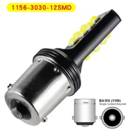 10Pcs/Lot Super Bright Lights 1156 BA15S P21W 3030 12SMD LED Bulbs Car Turn Signal Light Auto Brake Lamp Taillights12V