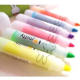 Highlighters 6pcs / set Highlighter Marker 6 Färger Gullig MIFY DIY Multifunktion Fluorescerande penna
