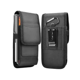 Universal Belt Clip Phone Holster Cases For iPhone 15 Pro Max Huawei Xiaomi Redmi Note 9 9S Samsung Card Pouch Oxford Cover Bag