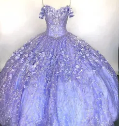 2022 Elegant Robe de Bal Quinceanera Klänningar Appliqued av axeln Sweet 16 Dress Pageant Gowns Vestidos 15