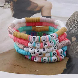 Bracelets de charme meninas de moda letra DIY Nome de pulseira personalizada Bohemian Folk-Custom para mulheres jóias de aço inoxidável