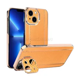 Luxry Tam Kapak Telefon Kılıfları Için iphone 13 Pro Max 13 Mini 12 Pro Max 12 Mini Görünmez Destek Tutucu Standı 6 Renkler Darbeye Koruyucu Kapak Yüksek Kalite