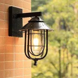 Outdoor Wall Lamps HAWBOIRRY LED European Retro Industrial Creative Personality Cafe Door Light Aisle Corridor Bar Decorative Lamp