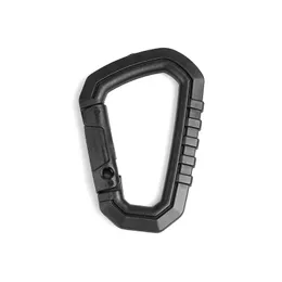Spring Snap Carabiner Clip Hooks - 2 Pack Large Polymer D-Ring Keychain Hard Plastic EDC Keyring Utility Quick Link Clips for Ta 618 Z2