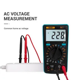 Multimeter A830L Digitalmultimeter Tragbarer Handtester Intelligentes Multimetro mit Messleitung Großes LCD-Display