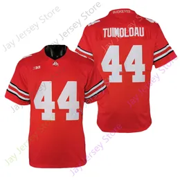 State College Ncaa Jerseys Ohio 2021 New Buckeyes Football Jersey 44 J.t. Tuimoloau Red Size S-3xl All Ed Youth Adult