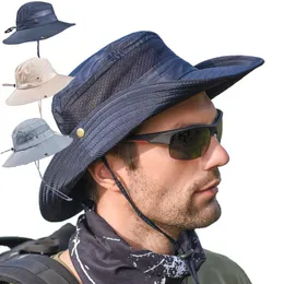 Açık Havalar Erkek Kova Şapkası Geniş Soy Güneş Kapağı UV Koruma Balıkçılık Katlanabilir Yürüyüş Plajı