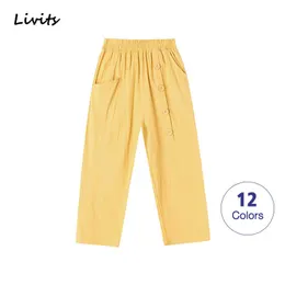 Pantaloni corti da donna con tasche Pantaloni dritti in lino di cotone Allentato Trendy Sexy Casual Estate coreana SA1209 Q0801