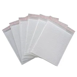 100pcs White Mail Bags 15*20+4cm Bubble Envelop Self Seal Cushioning Wrap Mailing Bag"es Pearl Film Envelope Courier Boxes Waterproof Packing Bag