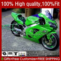 Body Injection For KAWASAKI NINJA ZX12R ZX1200C ZX 12R 1200 CC 2002-06 3No.183 ZX1200 ZX 12 R 1200CC 02 03 04 2005 2006 ZX-12R 2002 2003 2004 05 06 OEM Fairing glossy green