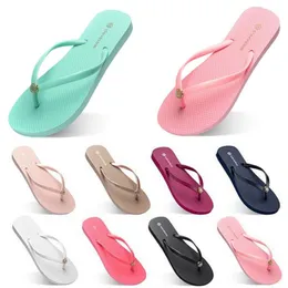 AB Terlik Plaj Ayakkabıları Flip Flops Kadınlar Yeşil Sarı Turuncu Donanma Buule Beyaz Pembe Kahverengi Yaz Sandaletleri 35-38